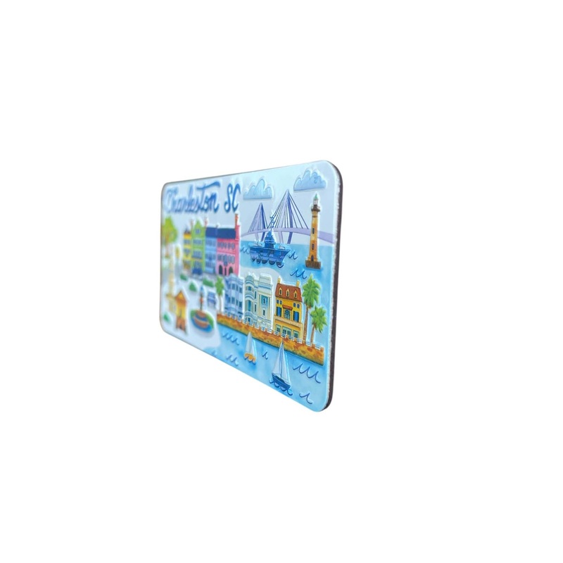 Charleston Watercolor Collage Magnet