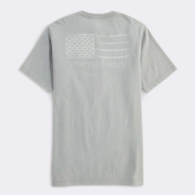 Surf Minimal Flag Short Sleeve T-Shirt In Ultimate Grey