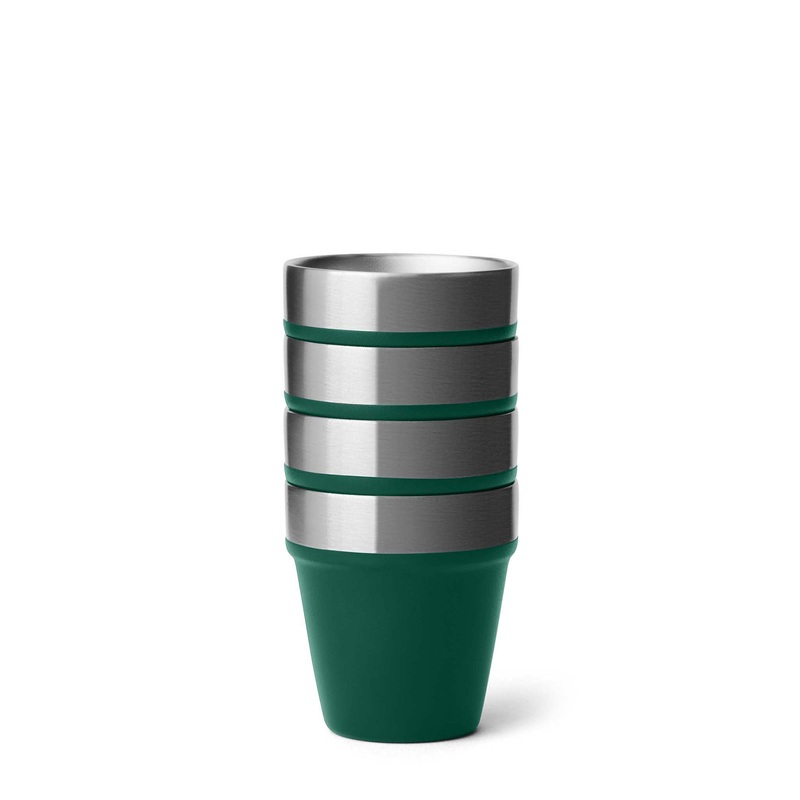 Black Forest Green 4 Piece Shot Glasses