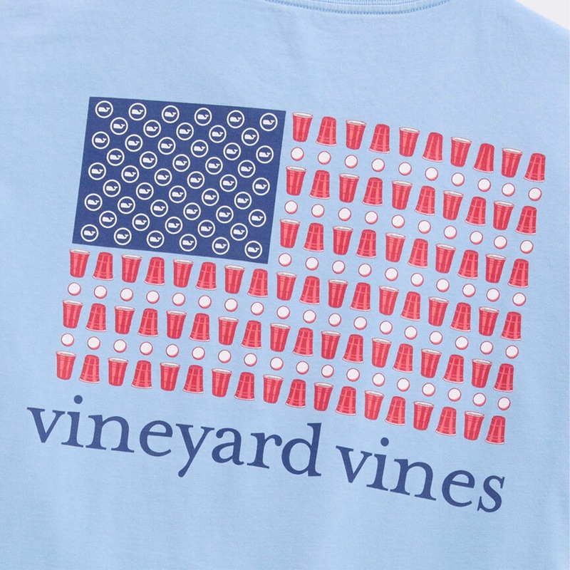 Party In The USA Short Sleeve T-Shirt In Jake Blue
