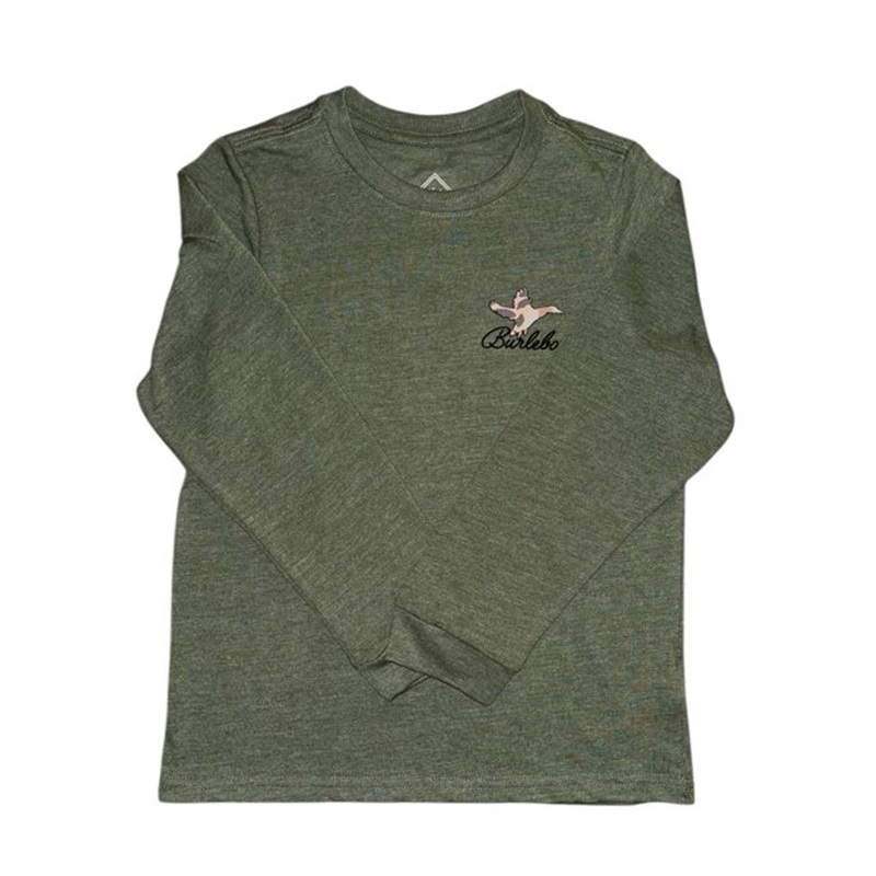 Youth Fly In Long Sleeve T-Shirt In Heathered Olive