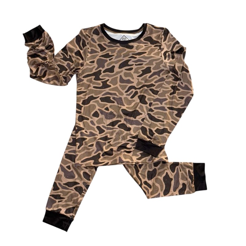 Youth Pajama Set in Gauge Camo
