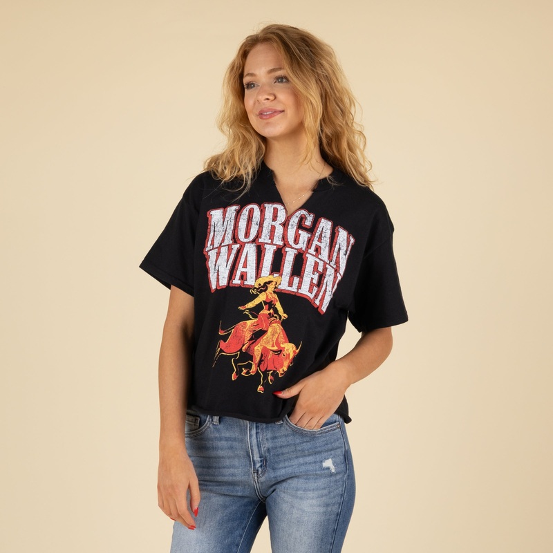 Morgan Wallen Long Live Cowgirls Cropped Short Sleeve T-Shirt