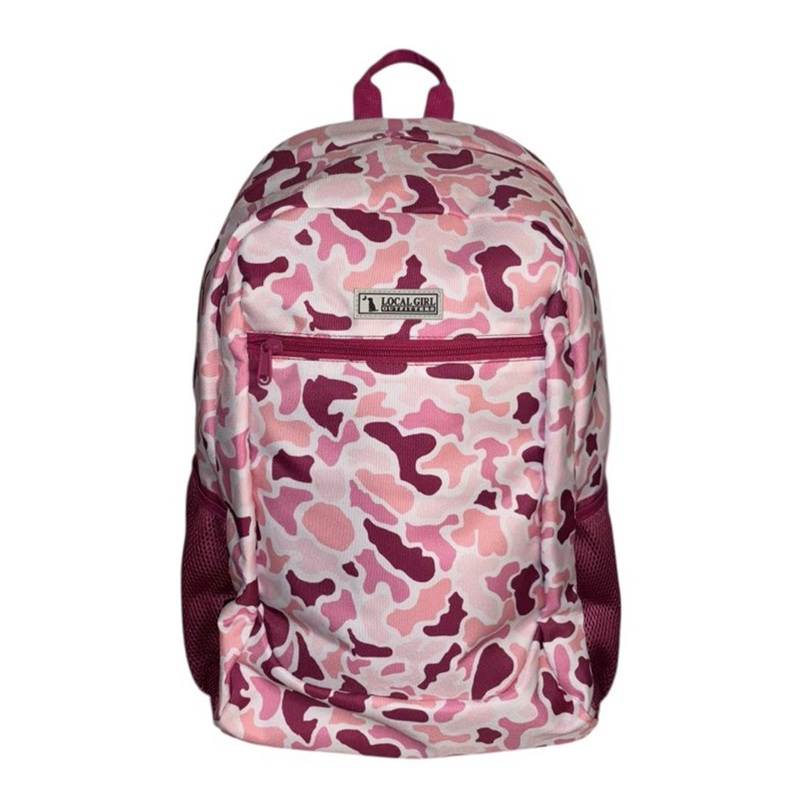 Printed Backpack in Pink Camo