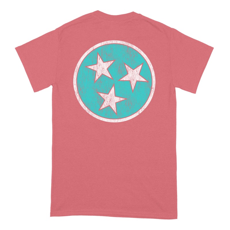 Tri-Star Short Sleeve T-Shirt|Coral|Ice Grey|S|M|L|XL|XXL|XXXL