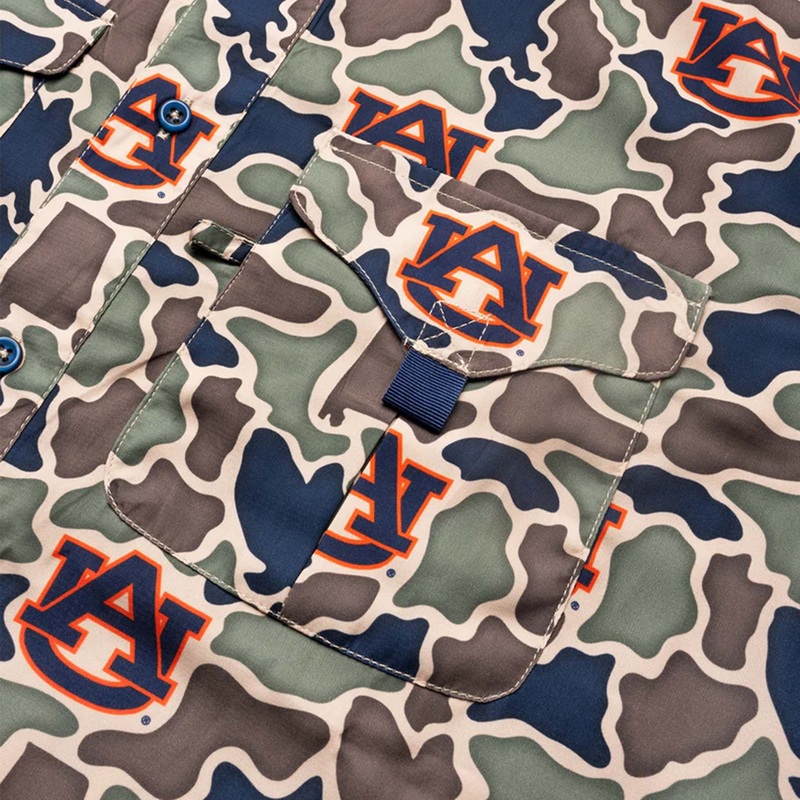 Auburn Camo Frio Tech Series Long Sleeve Fishing Shirt