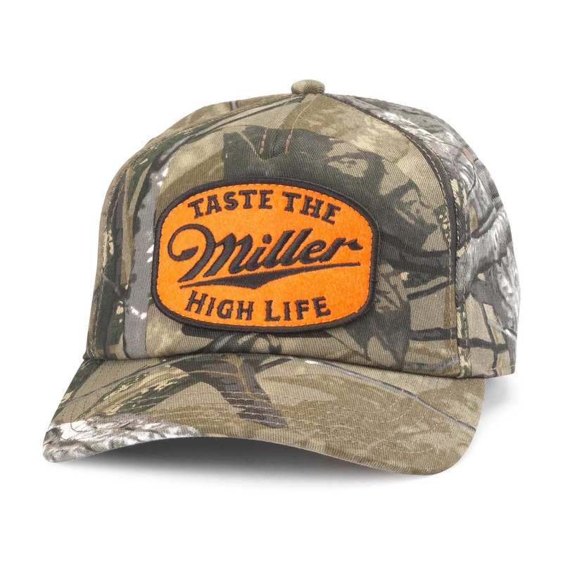 Miller Patch on Camo Trucker Hat