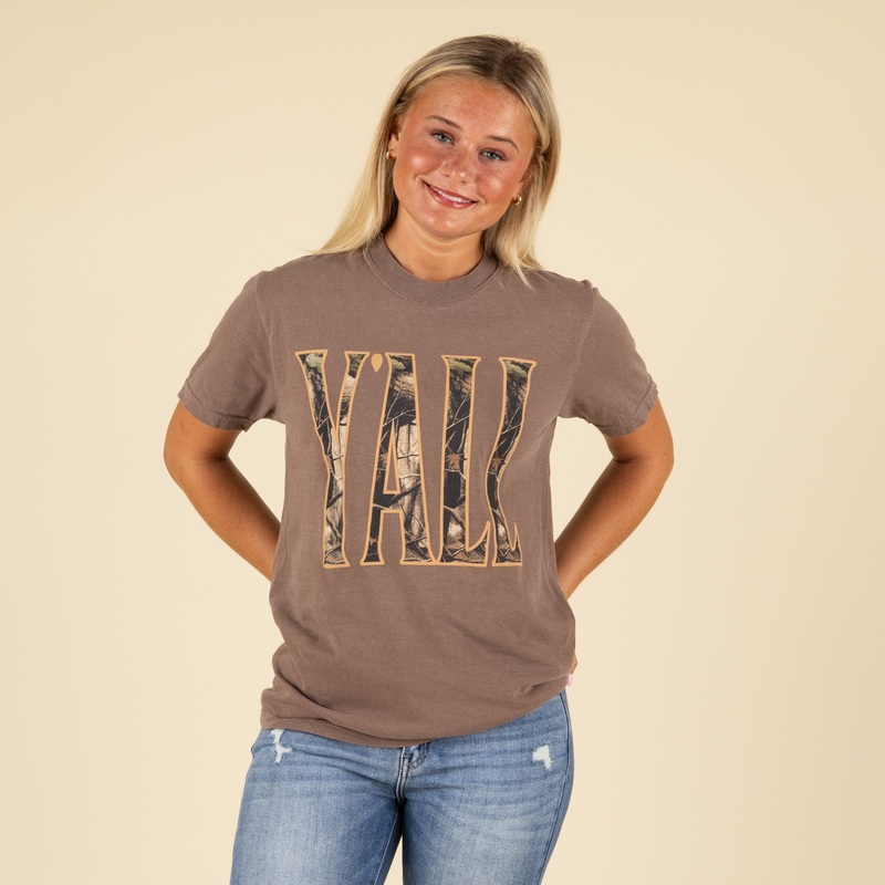 Puffed Y’all Camo Short Sleeve T-Shirt
