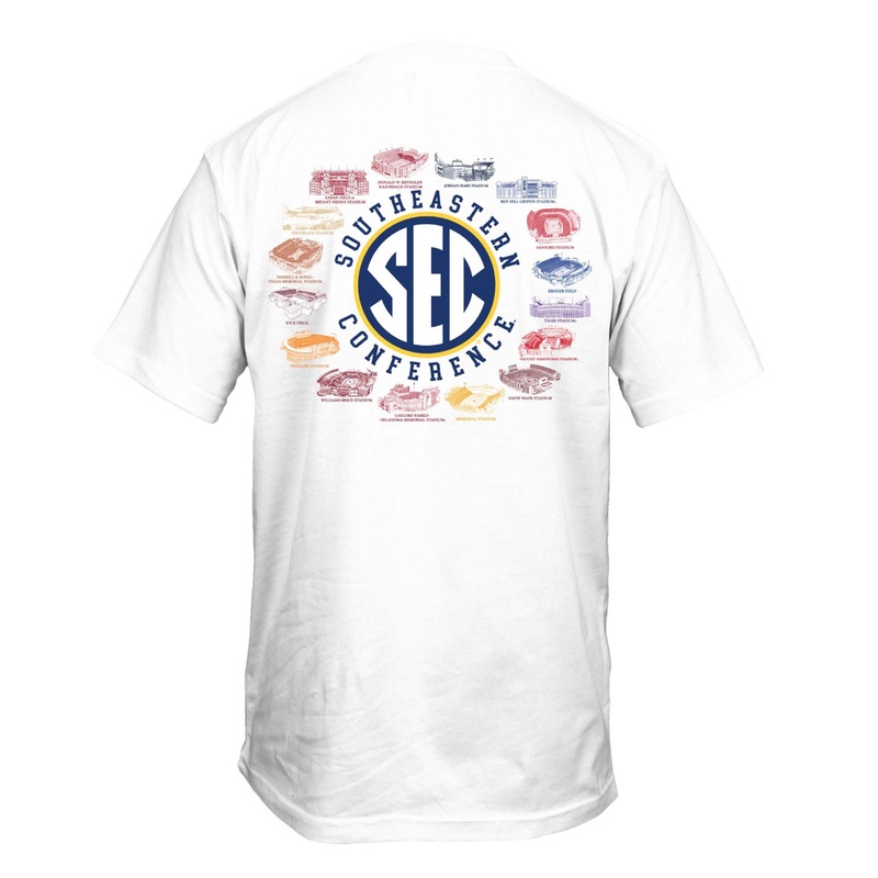 SEC Stadium Circle Colorful Short Sleeve T-Shirt