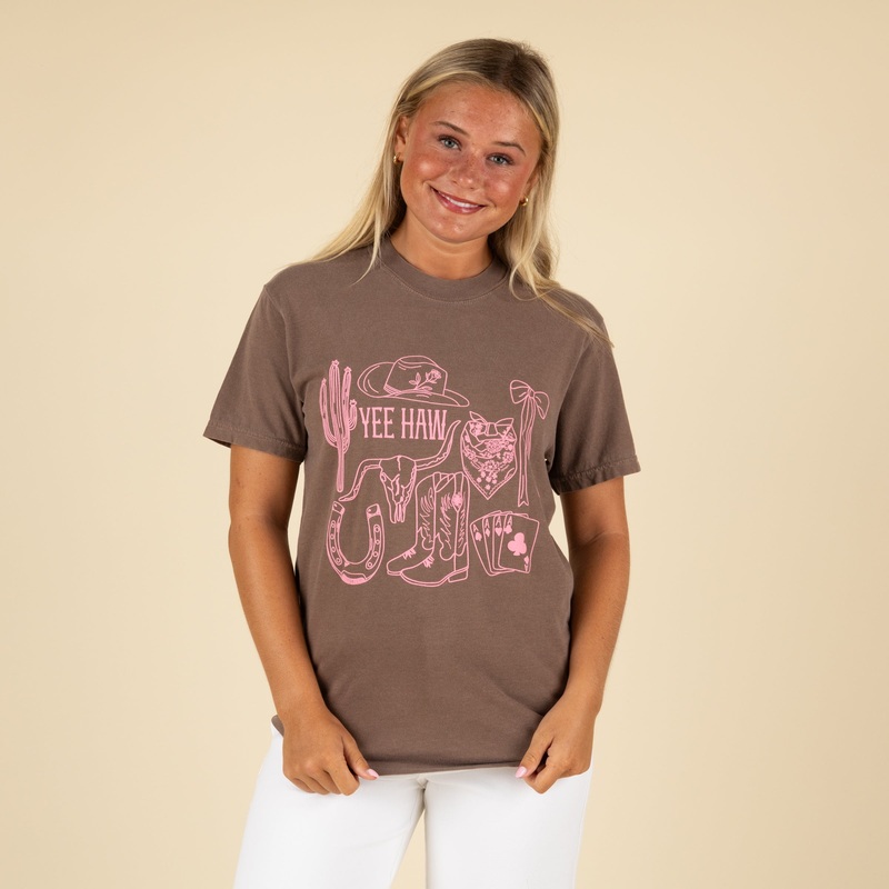 Yee Haw Collage Puff Short Sleeve T-Shirt