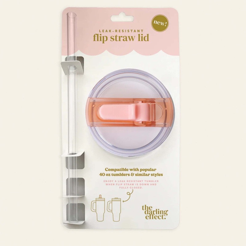 Flip Straw Tumbler Lid in Pink