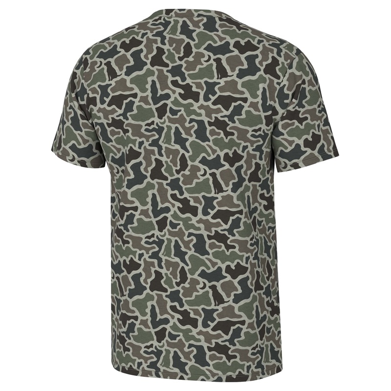 Heather Blend Crewneck Short Sleeve T-Shirt in Dog Moon Camo