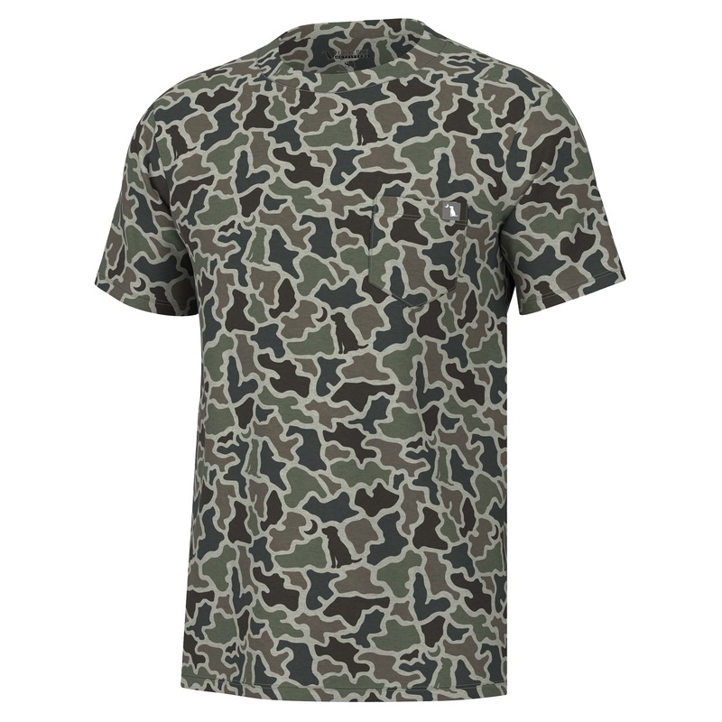 Heather Blend Crewneck Short Sleeve T-Shirt in Dog Moon Camo