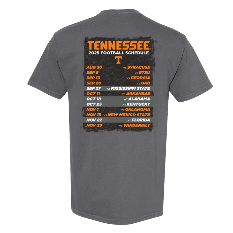 UT Football Schedule Short Sleeve T-Shirt