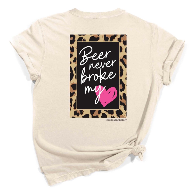 Beer Never Broke My Heart Short Sleeve T-Shirt in Ivory
