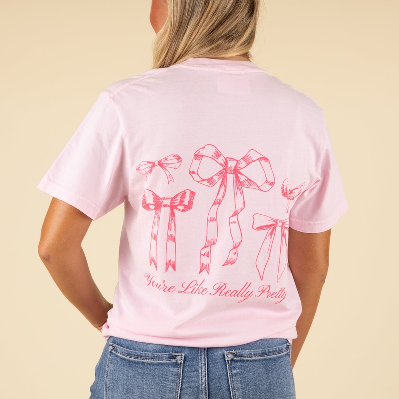 Really Pretty Short Sleeve T-Shirt in Light Pink