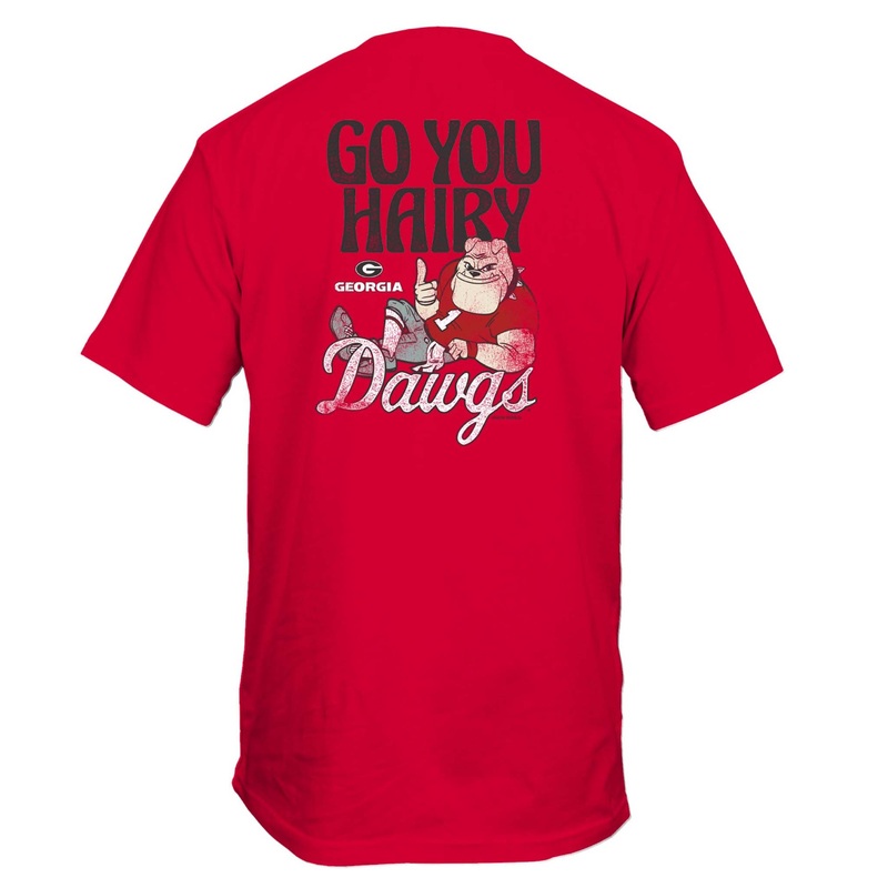 UGA Hairy Dawgs Short Sleeve T-Shirt in Red
