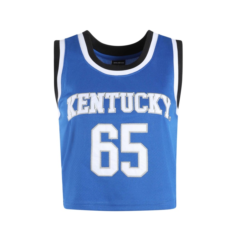 UK Cropped Basketball Jersey in Royal Blue