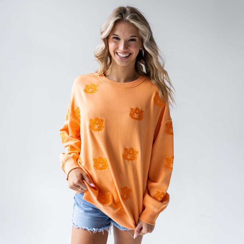 Women’s Auburn Embroidered Logo Crewneck Sweatshirt