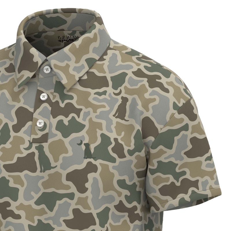 Sand and Dog Moon Camo Dirty Myrtle Polo