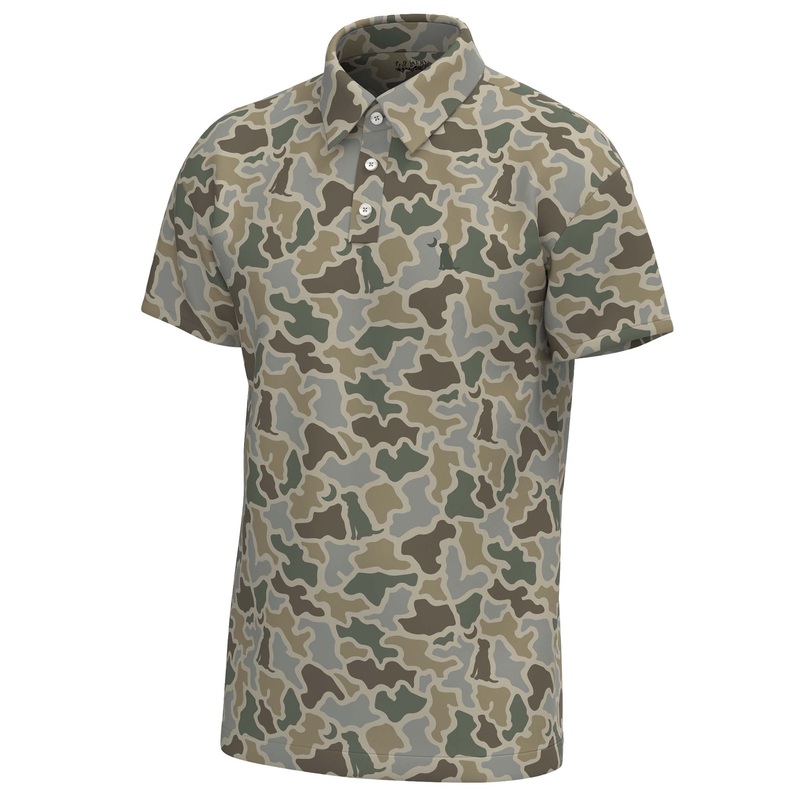 Sand and Dog Moon Camo Dirty Myrtle Polo