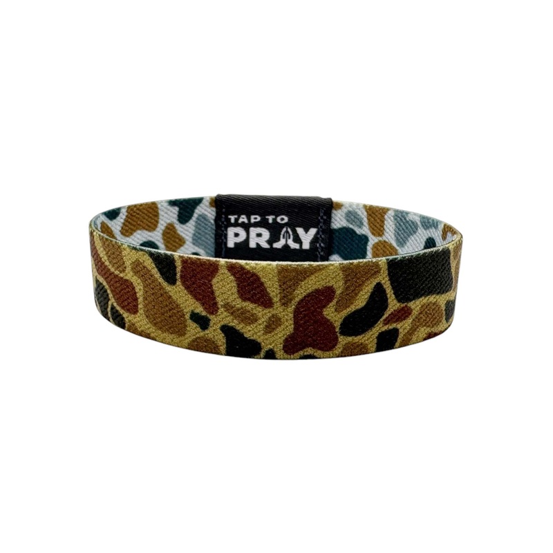 Tap To Pray Wristband in River Rock Camo Sahara Copper
