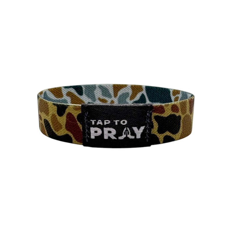 Tap To Pray Wristband in River Rock Camo Sahara Copper