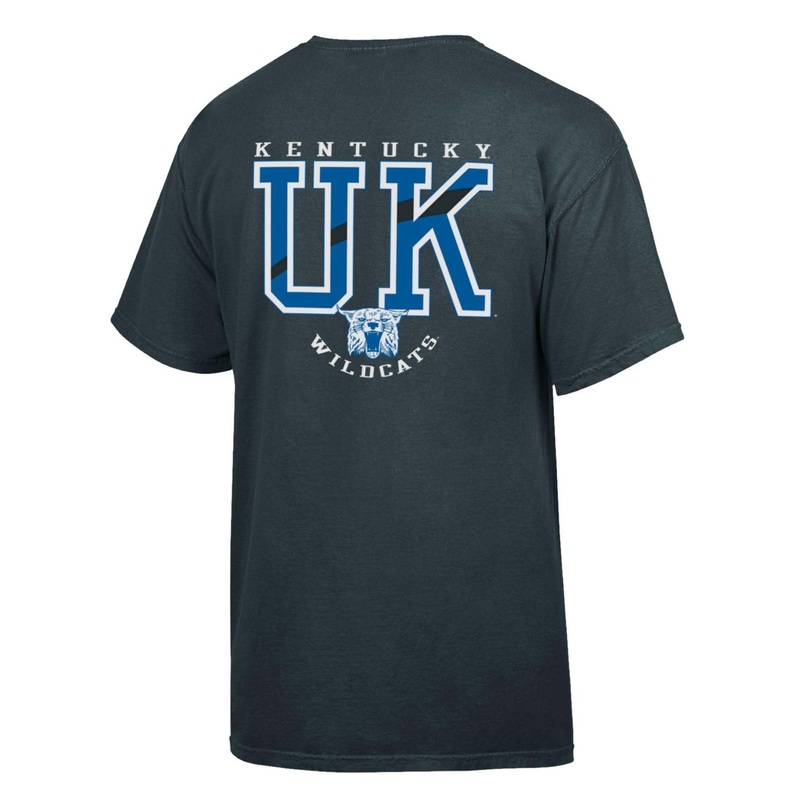 UK Wildcat Graph Short Sleeve T-Shirt in Charcoal