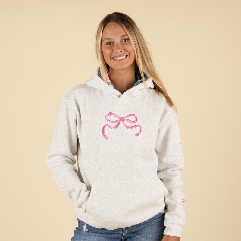 Embroidered Bow Hoodie|XS|S|M|L|XL|XXL