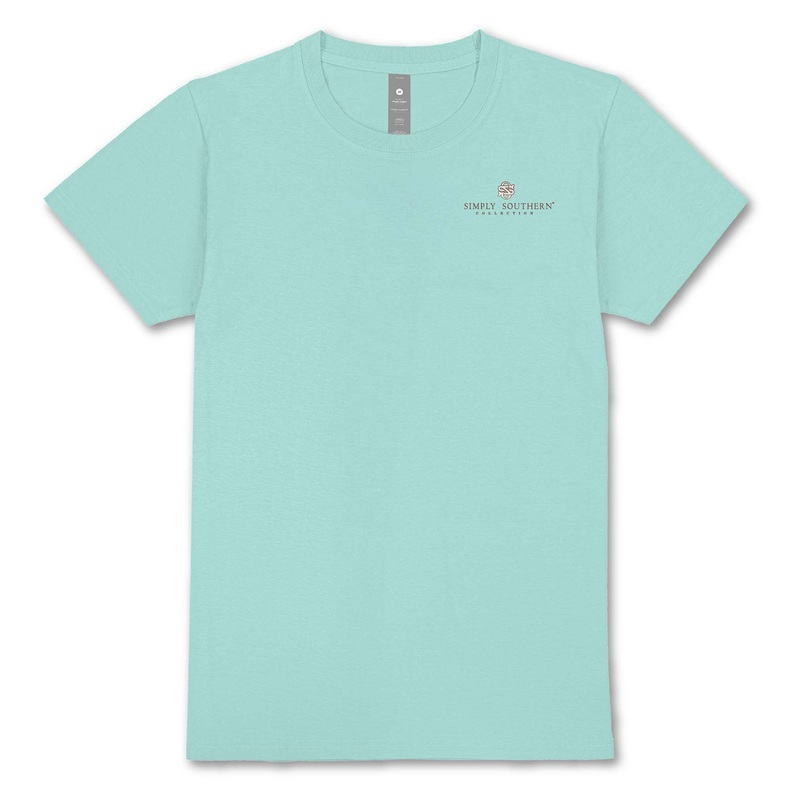 Storms and Raindrops Short Sleeve T-Shirt in Washed Aqua