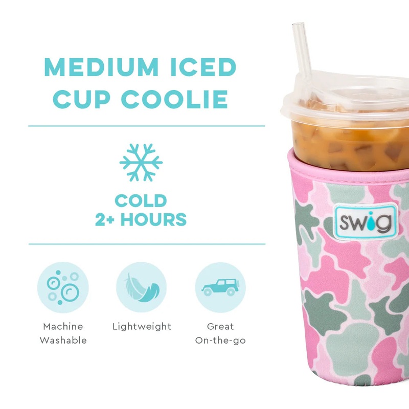22oz Iced Cup Coolie in Blushing Camo