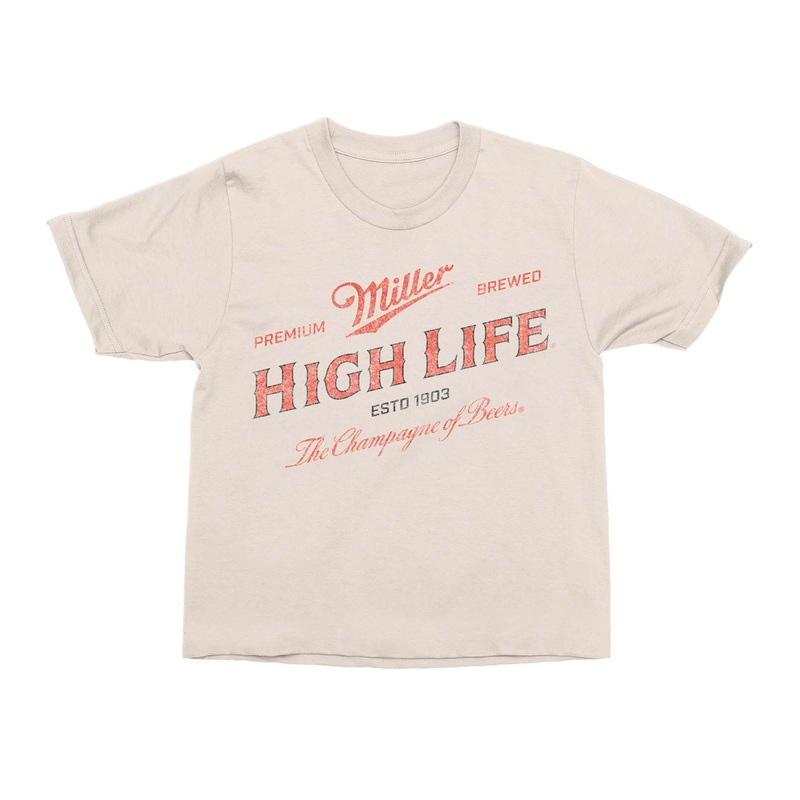 Miller High Life Vintage Cropped Short Sleeve T-Shirt