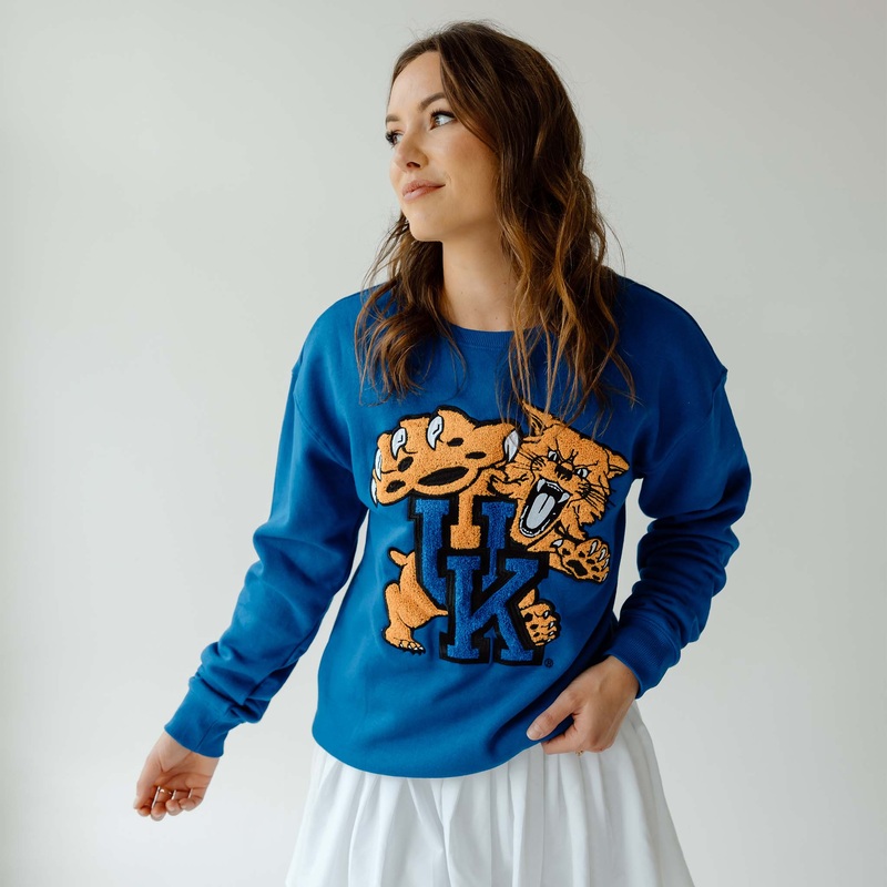Women’s UK Mascot Chenille Patch Crewneck Sweatshirt