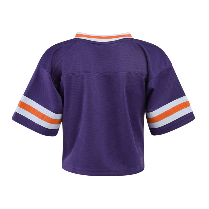 Clemson Cropped Football Jersey in Purple