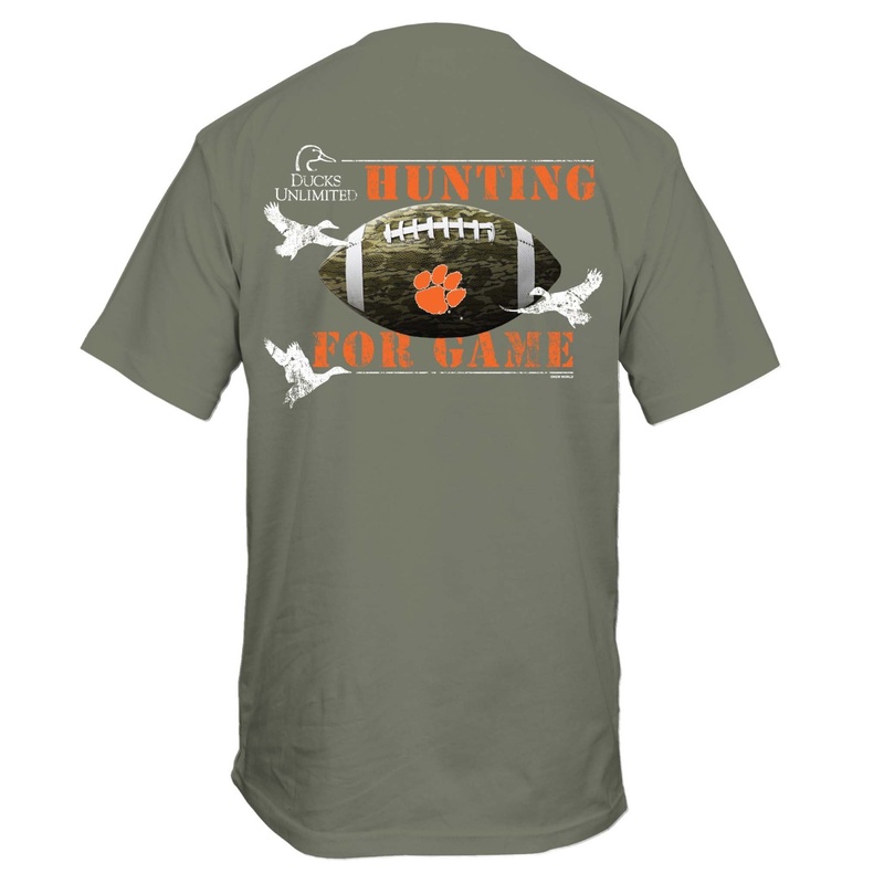 Clemson Hunting Camo Football Short Sleeve T-Shirt
