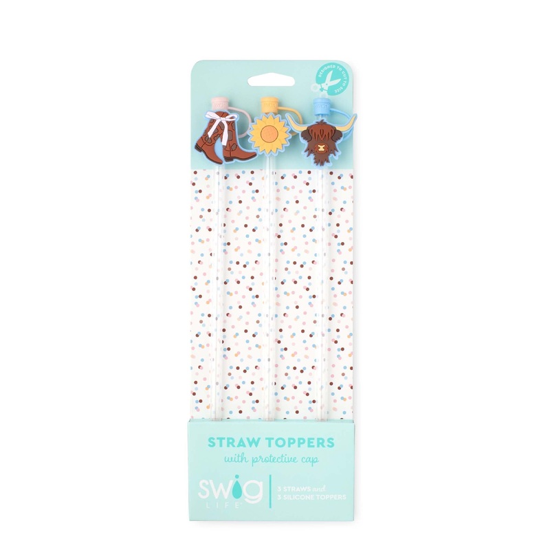 Cowgirl Coquette Straw Topper Set