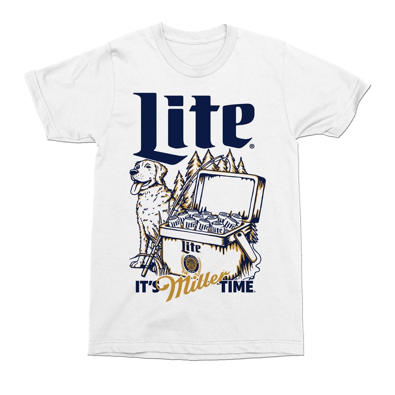 Miller Lite Dog and Cooler Short Sleeve T-Shirt