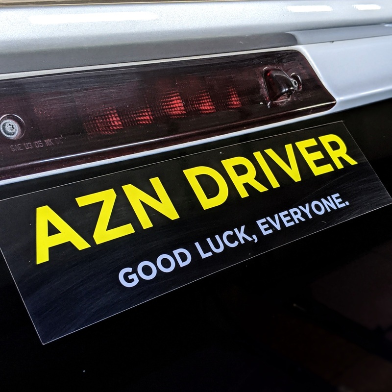AZN Driver Bumper Sticker