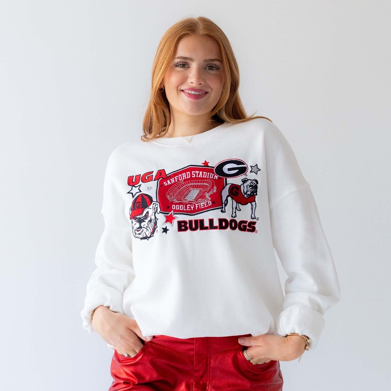 Women’s UGA Layer Patch Crewneck Sweatshirt