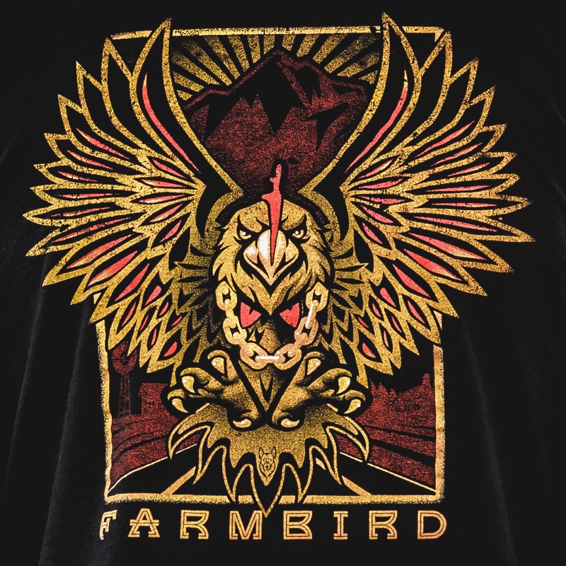 Farmbird Black T-Shirt|YL/XS|Small|Medium|Large|XL|2XL|3XL|4XL|5XL