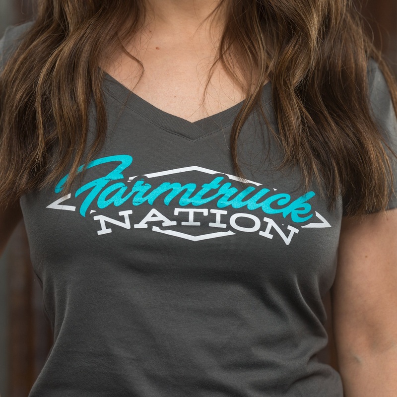 Farmtruck Nation Women’s V-Neck – Teal