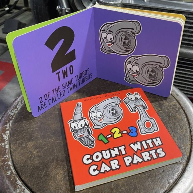 Fast Kids Club 1-2-3 Count with Car Parts Book!