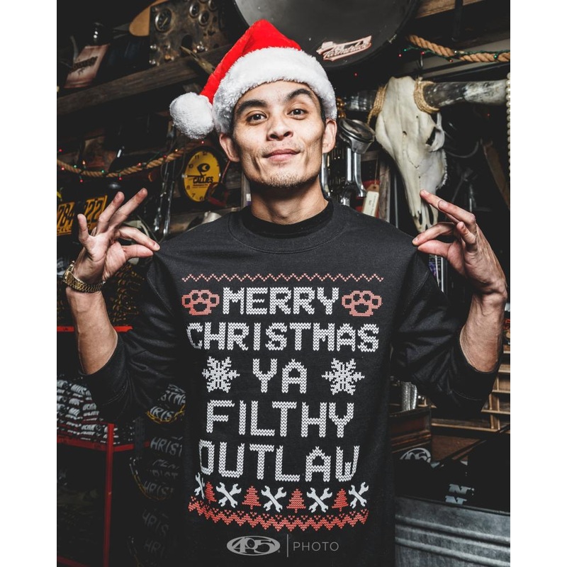 Merry Christmas Ya Filthy Outlaw Crew Sweater