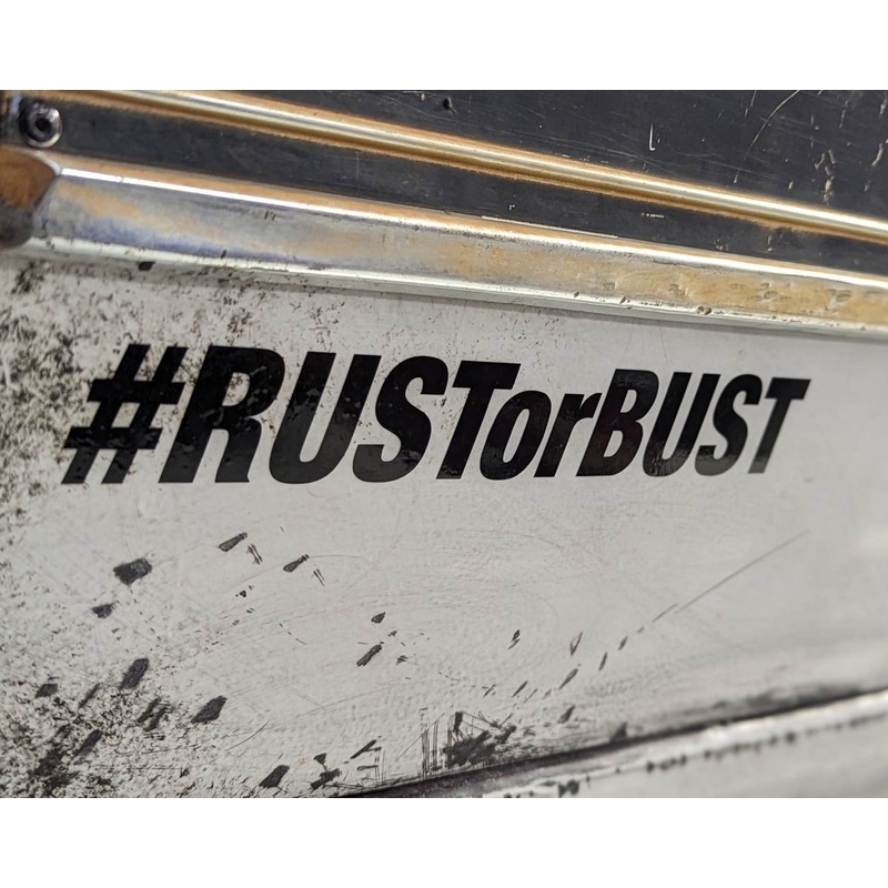 #RUSTorBUST Stickers!|White|Black