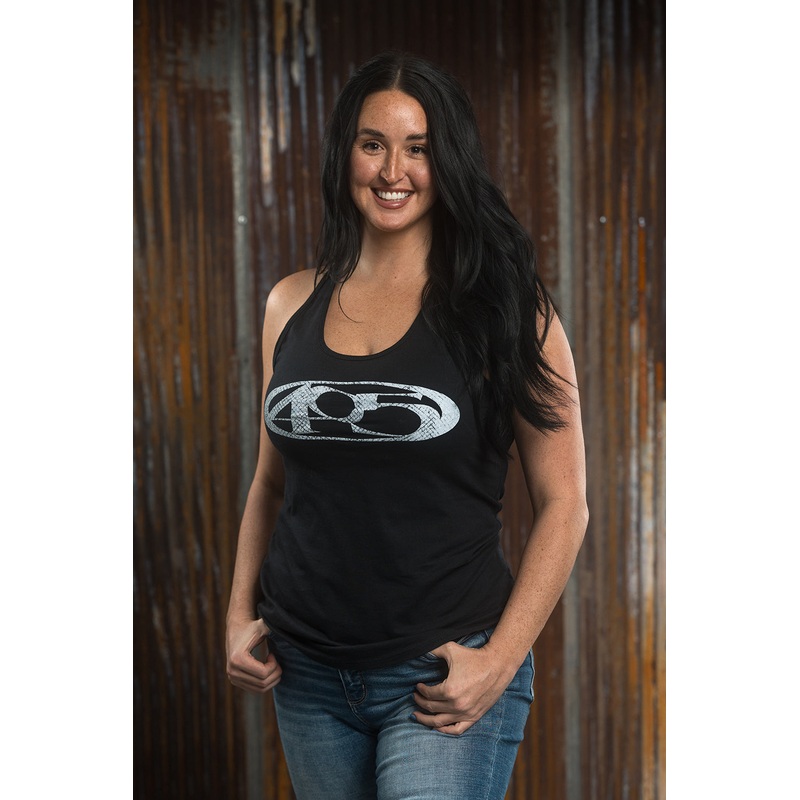 405 Ladies Next Level RazorBack Tank Top Black