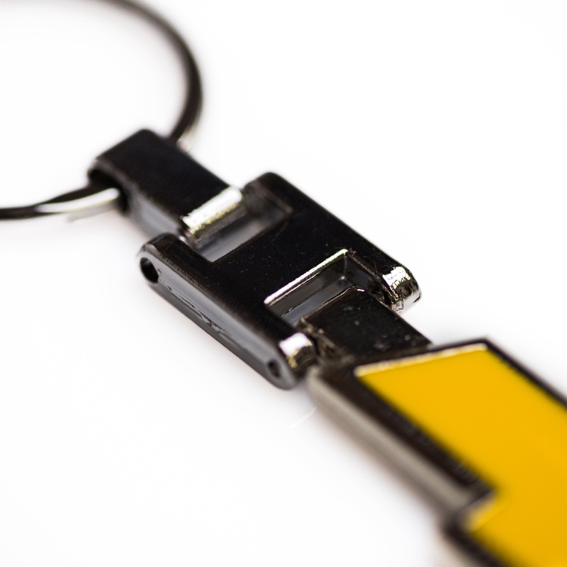 Chevy Yellow Bowtie Badge – Metal Keychain