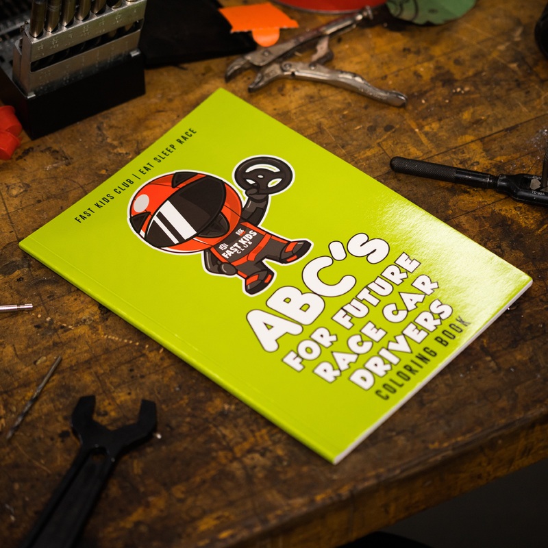 COLORING Book – ABC’s For Future Race Car Drivers
