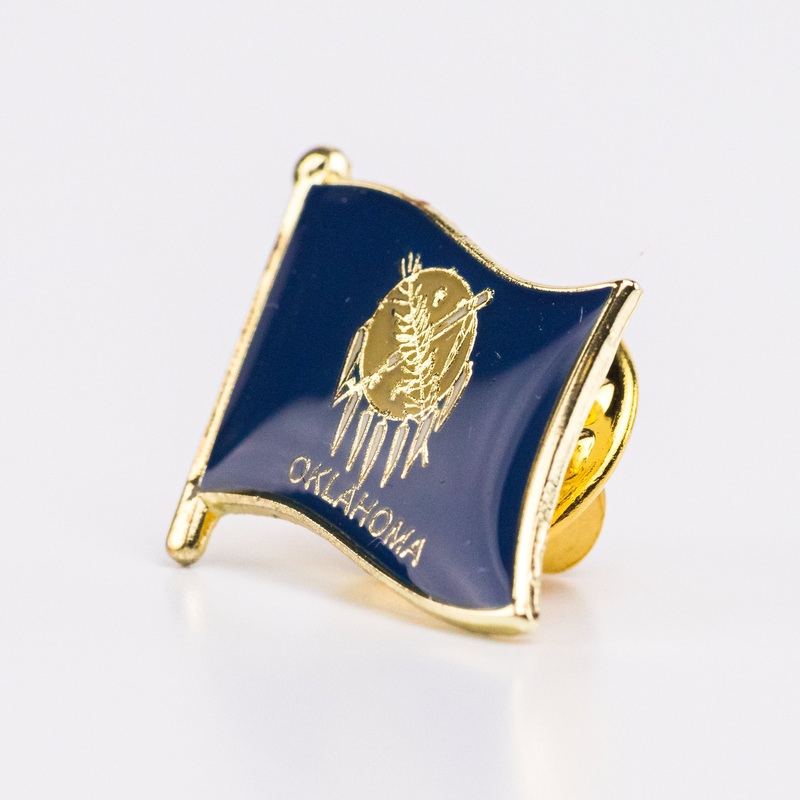 Oklahoma Flag Metal Enamel Pin