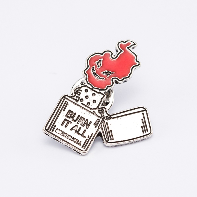 Burn It All – Metal Zippo Lighter Enamel Pin