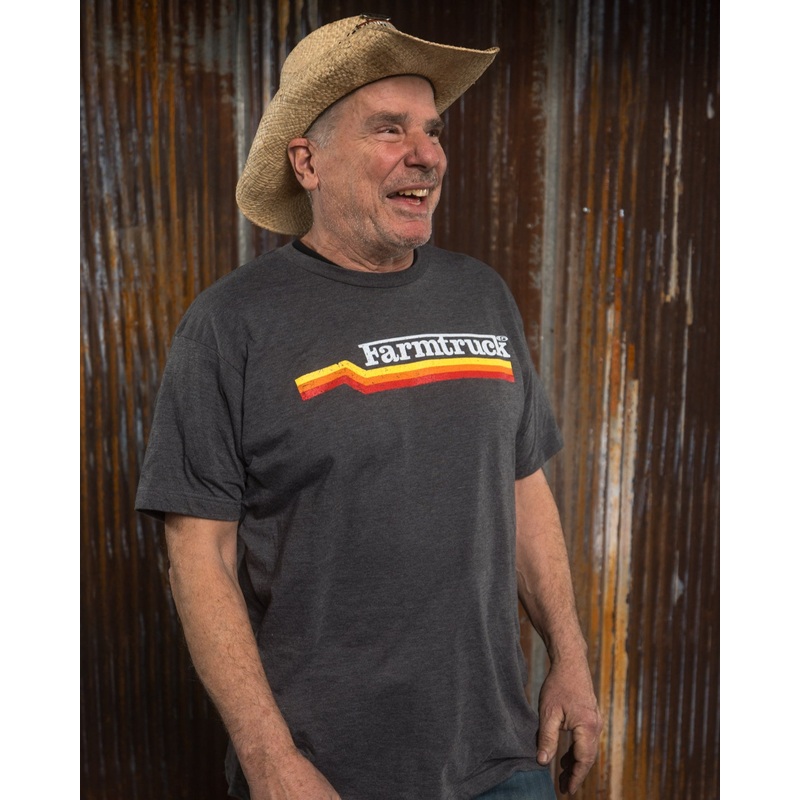 Farmtuck Tonka Stripe Tee / Dark Grey Ash